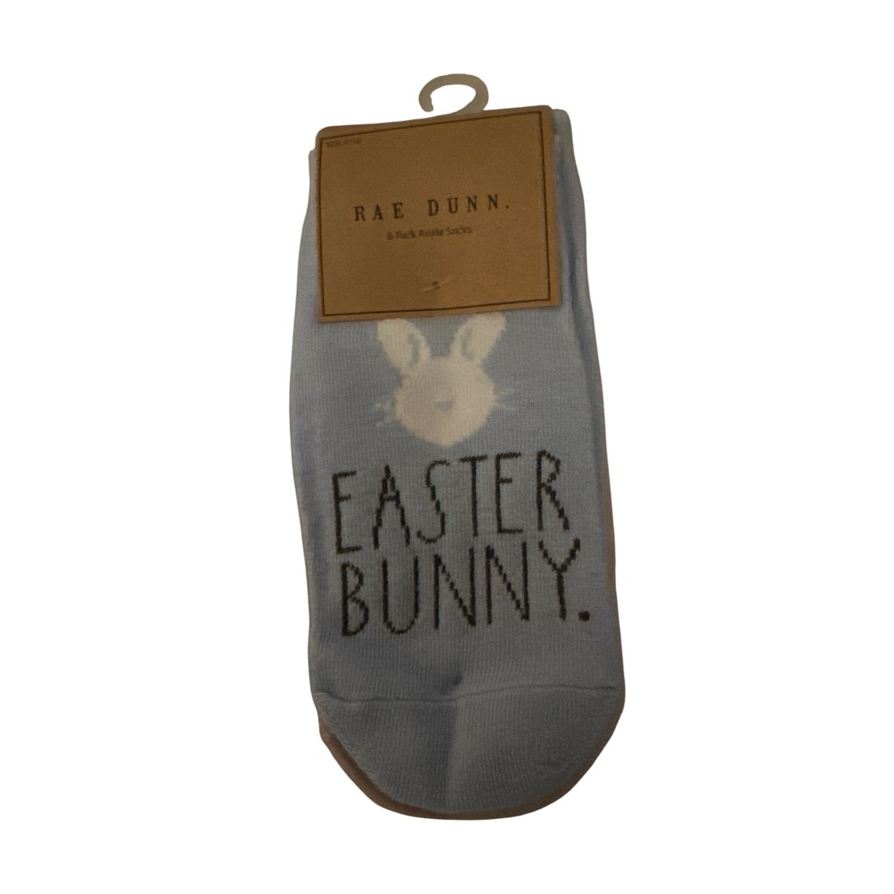 Rae‎ Dunn Easter Bunny Ankle Socks 6-Pack Size 5-10